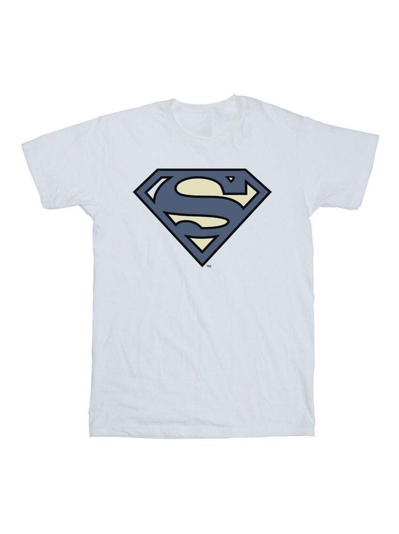 DC Comics - T-shirt motif Superman motif/style logo Blanc - Kiabi