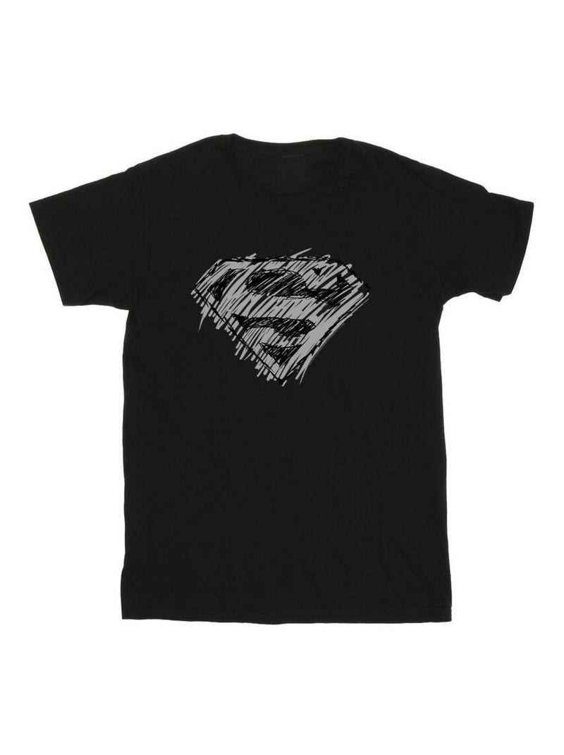 DC Comics - T-shirt motif Superman motif/style logo Noir - Kiabi