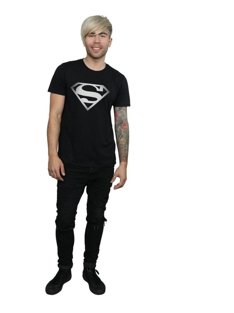 DC Comics - T-shirt motif Superman motif/style logo Noir - Kiabi