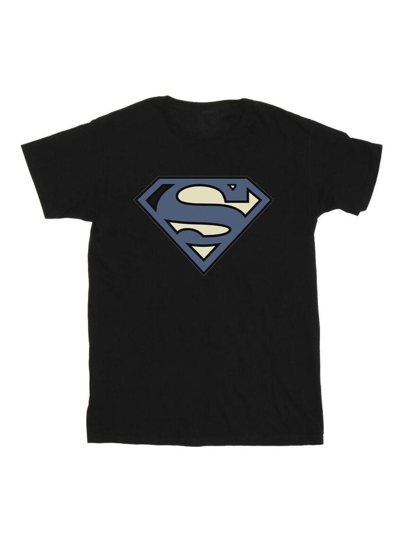 DC Comics - T-shirt motif Superman motif/style logo Noir - Kiabi