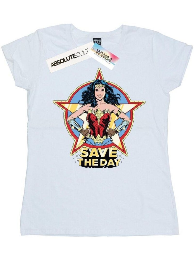 DC Comics - T-shirt motif Wonder Woman motif/style Étoile Blanc - Kiabi