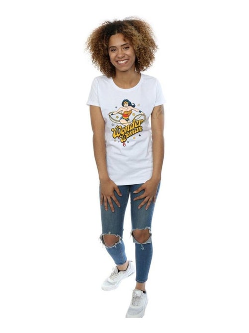 DC Comics - T-shirt motif Wonder Woman motif/style Étoiles - Kiabi