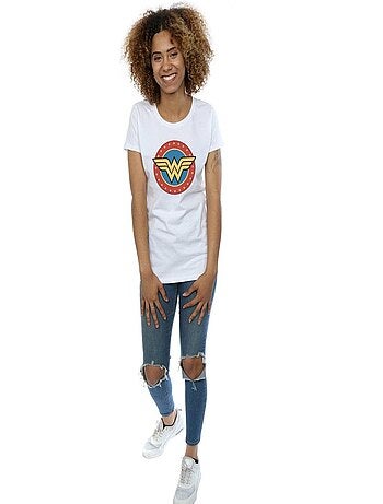 DC Comics - T-shirt motif Wonder Woman motif/style Logo dans cercle