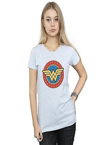 DC Comics - T-shirt motif Wonder Woman motif/style Logo dans cercle