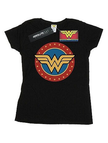 DC Comics - T-shirt motif Wonder Woman motif/style Logo dans cercle