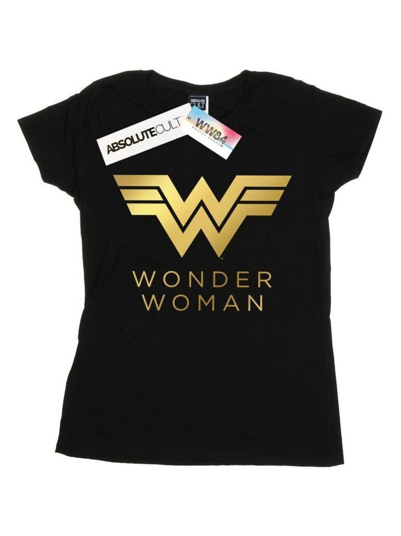 DC Comics - T-shirt motif Wonder Woman motif/style logo Noir - Kiabi
