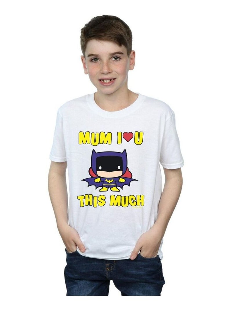 DC Comics - T-shirt MUM LOVE YOU THIS MUCH Blanc - Kiabi