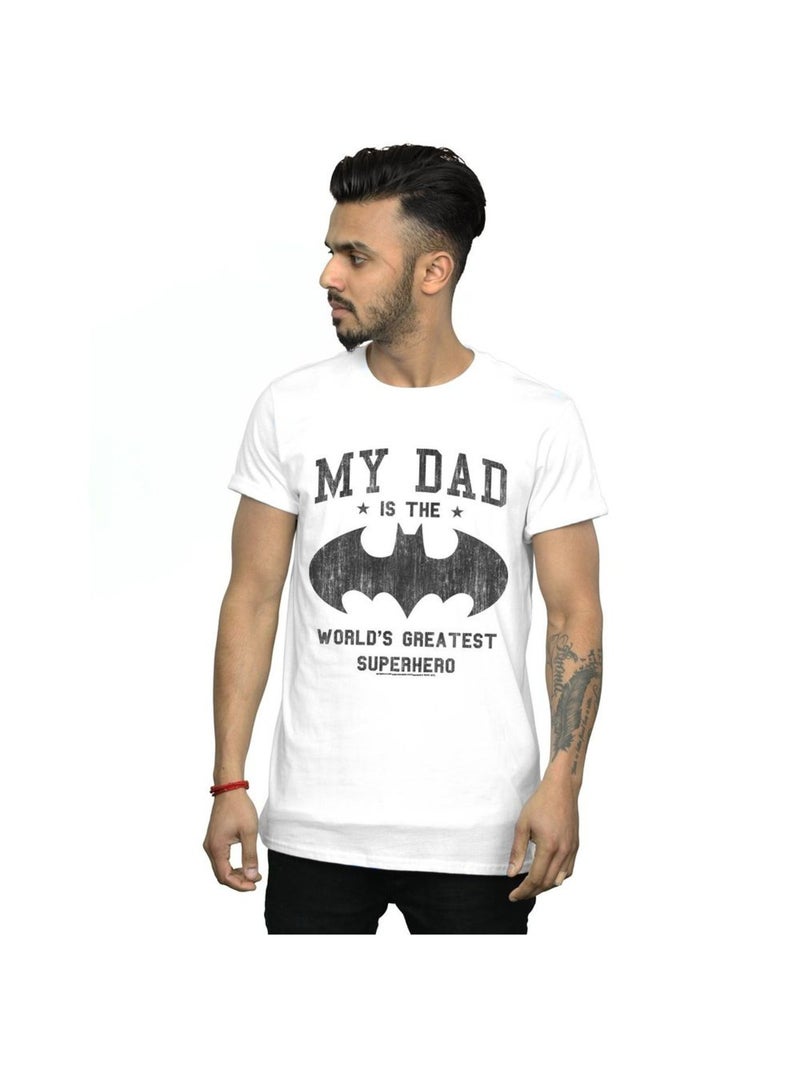 DC Comics - T-shirt MY DAD IS BATMAN Blanc - Kiabi