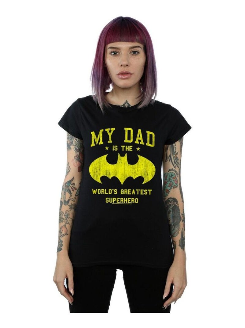 DC Comics - T-shirt MY DAD IS BATMAN Noir - Kiabi