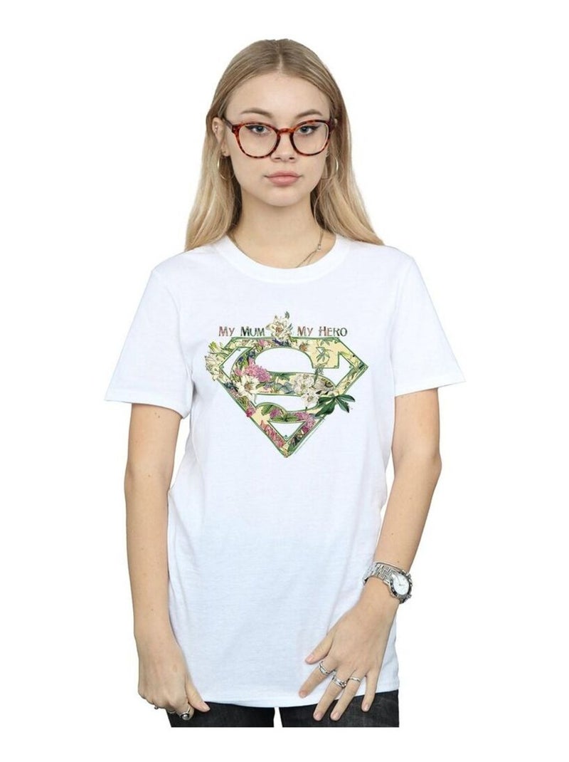 DC Comics - T-shirt MY MUM MY HERO Blanc - Kiabi