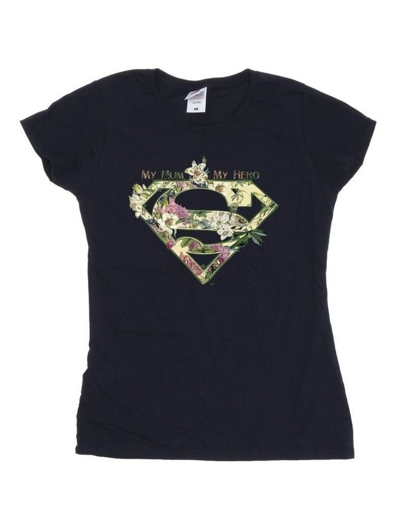 DC Comics - T-shirt MY MUM MY HERO Bleu marine - Kiabi