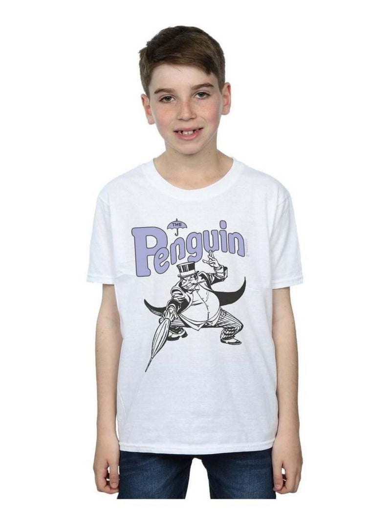 DC Comics - T-shirt PENGUIN Blanc - Kiabi