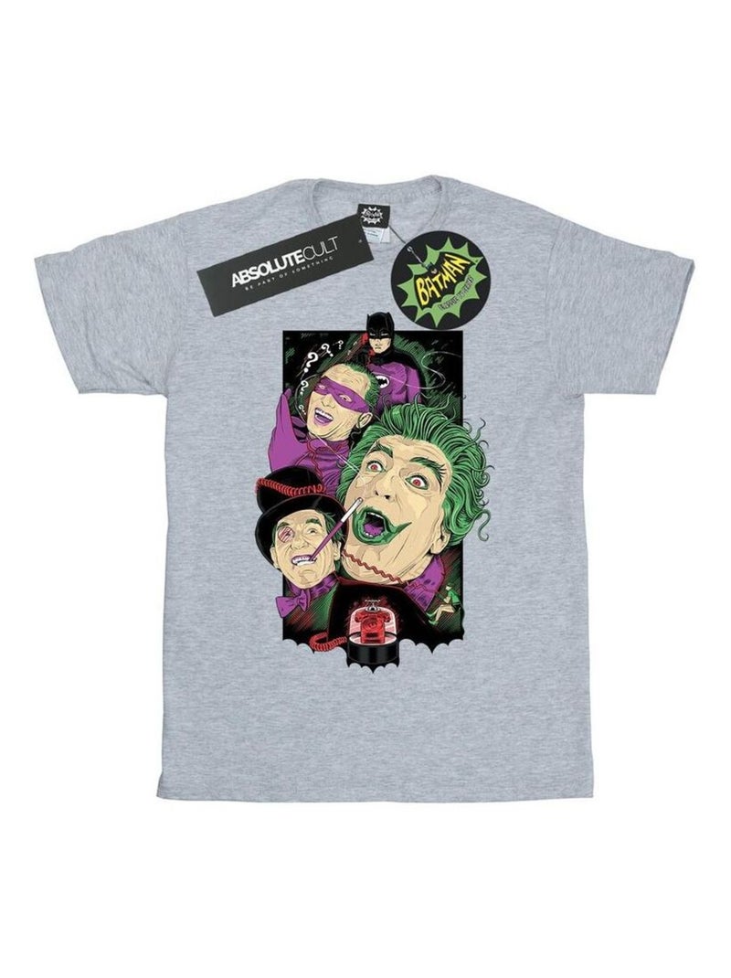 DC Comics - T-shirt ROGUES GALLERY Gris chiné - Kiabi