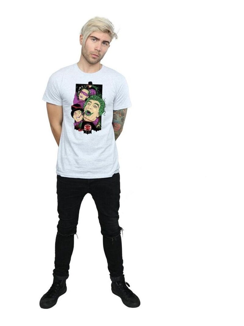 DC Comics - T-shirt ROGUES GALLERY Gris chiné - Kiabi