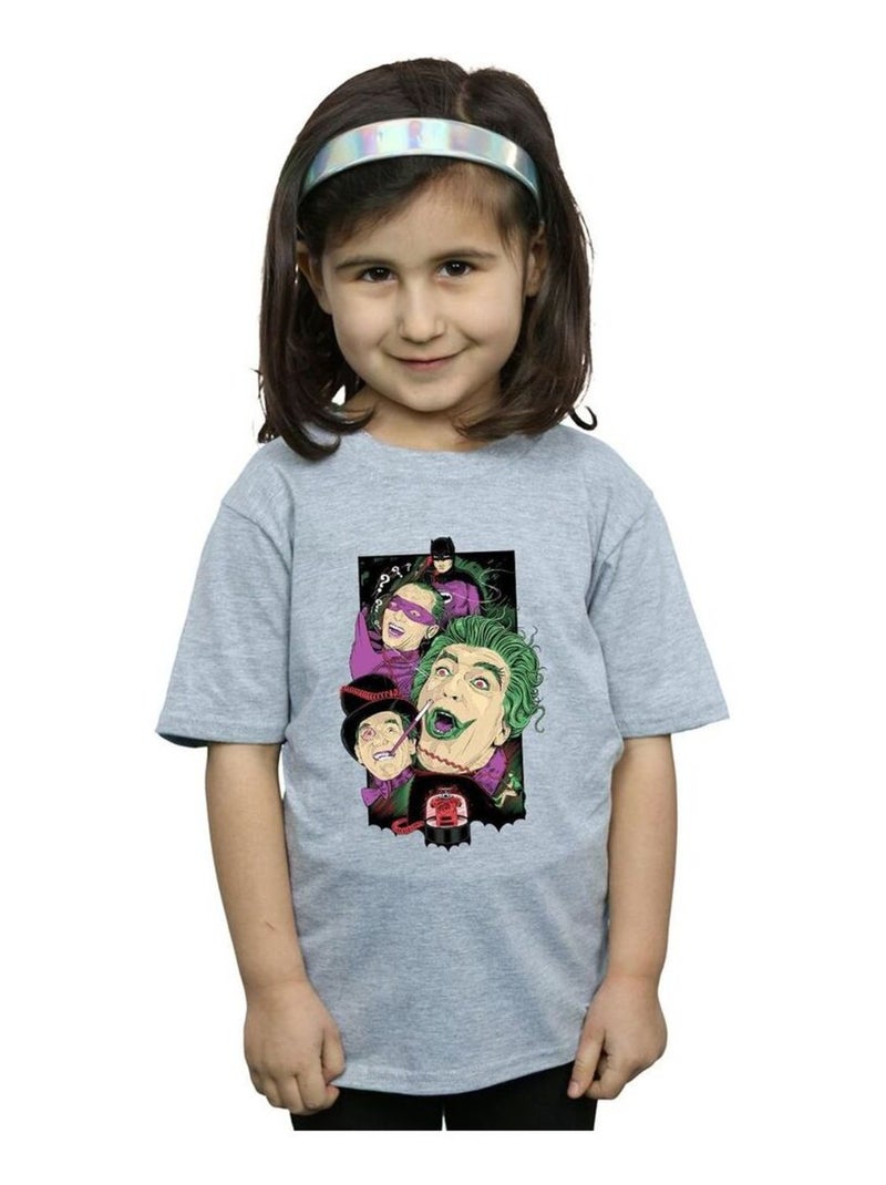 DC Comics - T-shirt ROGUES GALLERY Gris chiné - Kiabi