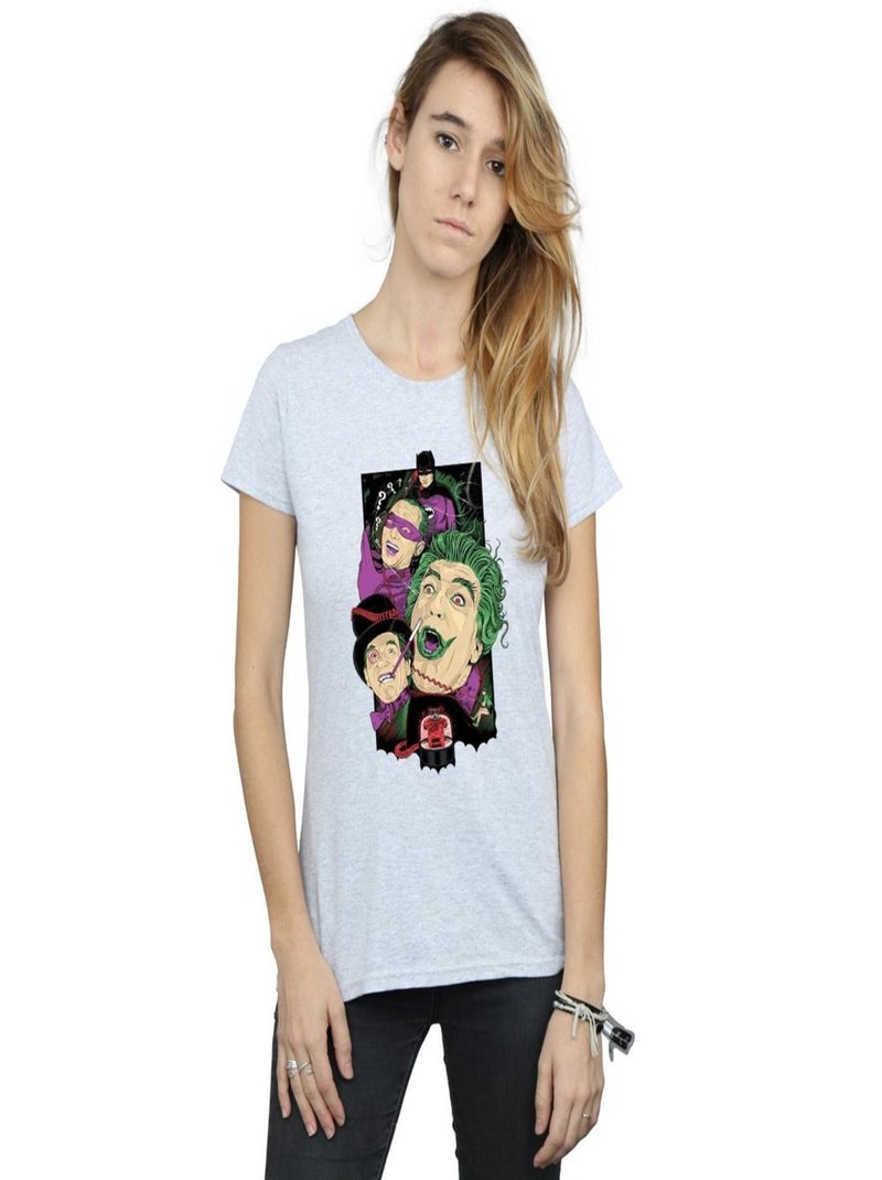 DC Comics - T-shirt ROGUES GALLERY Gris chiné - Kiabi