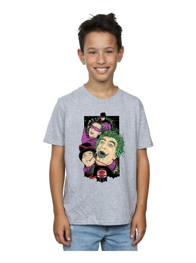DC Comics - T-shirt ROGUES GALLERY Gris chiné - Kiabi