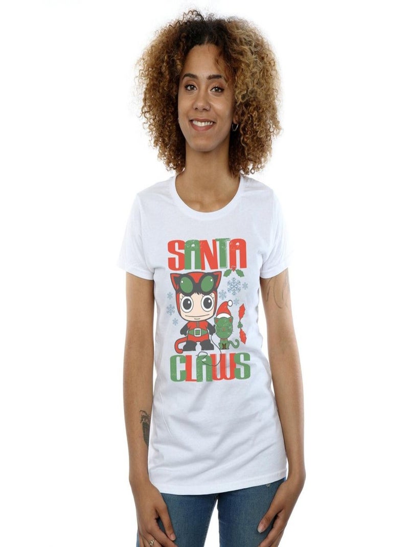 DC Comics - T-shirt SANTA CLAWS Blanc - Kiabi