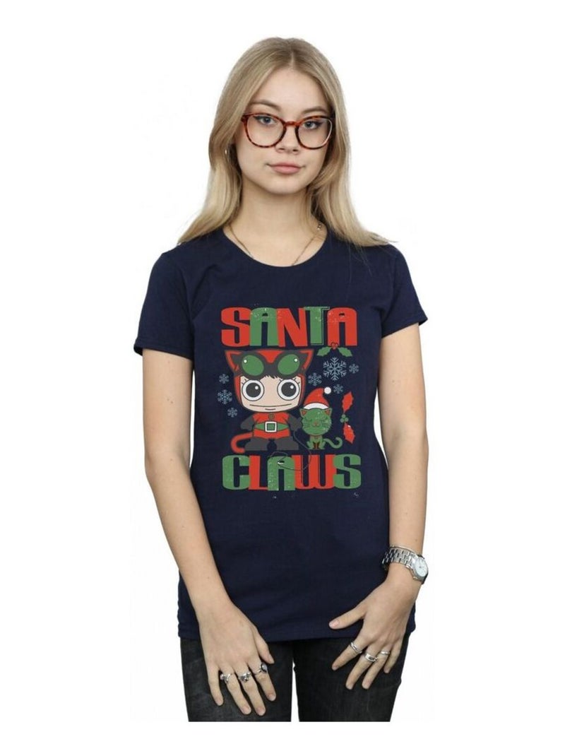 DC Comics - T-shirt SANTA CLAWS Bleu marine - Kiabi