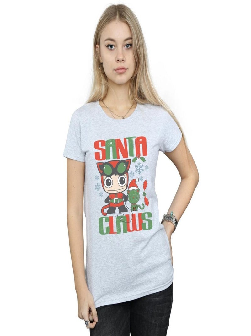 DC Comics - T-shirt SANTA CLAWS Gris chiné - Kiabi