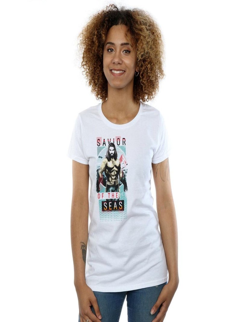 DC Comics - T-shirt SAVIOUR OF THE SEAS Blanc - Kiabi
