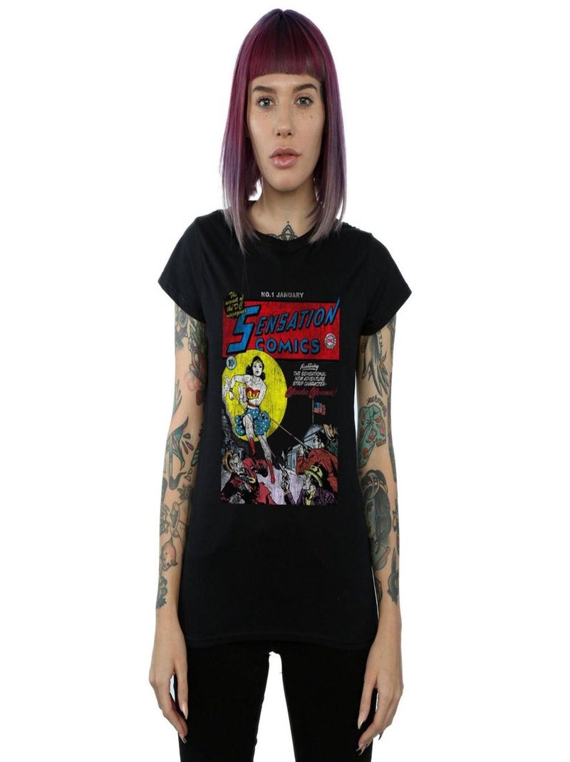 DC Comics - T-shirt SENSATION ISSUE Noir - Kiabi