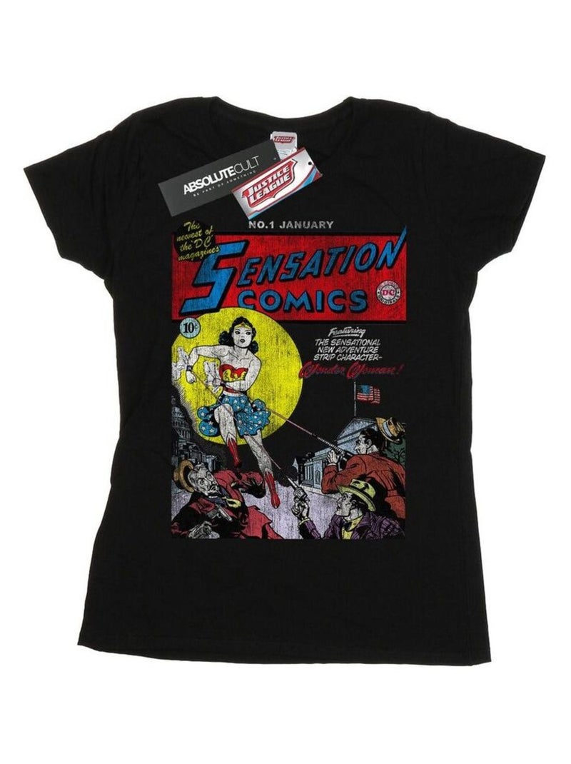 DC Comics - T-shirt SENSATION ISSUE Noir - Kiabi