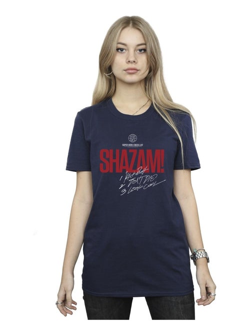 DC Comics - T-shirt SHAZAM FURY OF THE GODS SUPER HERO CHECKLIST - Kiabi