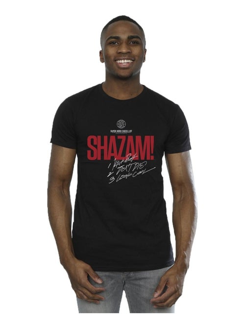 DC Comics - T-shirt SHAZAM FURY OF THE GODS SUPER HERO CHECKLIST - Kiabi