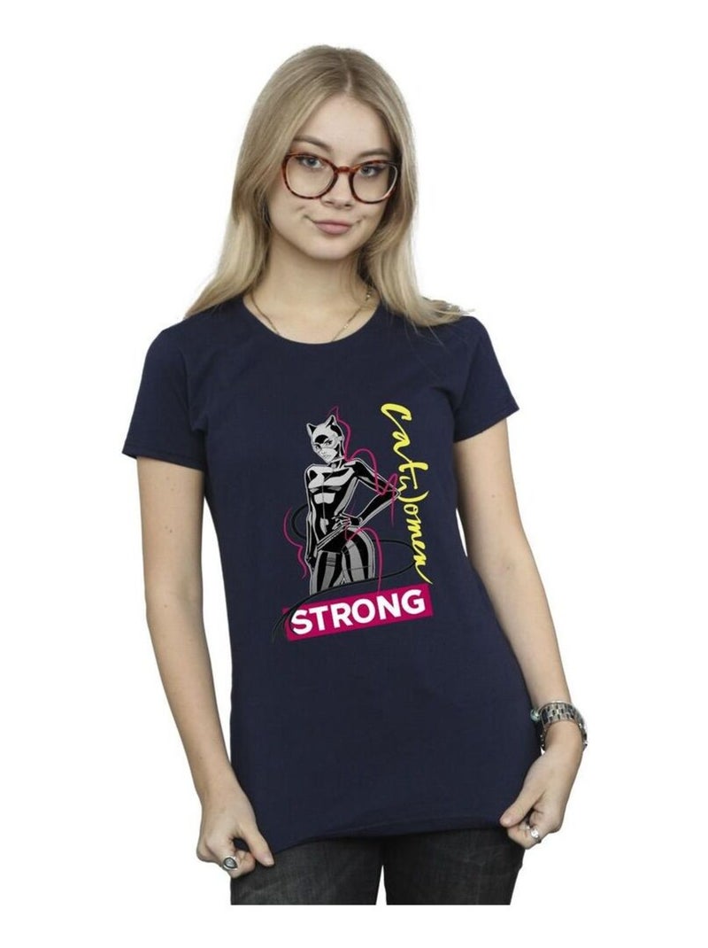DC Comics - T-shirt STRONG Bleu marine - Kiabi