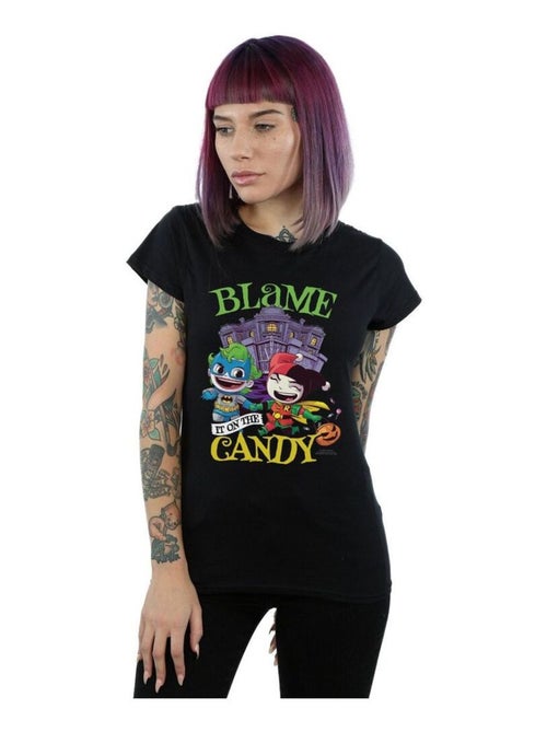 DC Comics - T-shirt SUPER FRIENDS BLAME IT ON THE CANDY - Kiabi