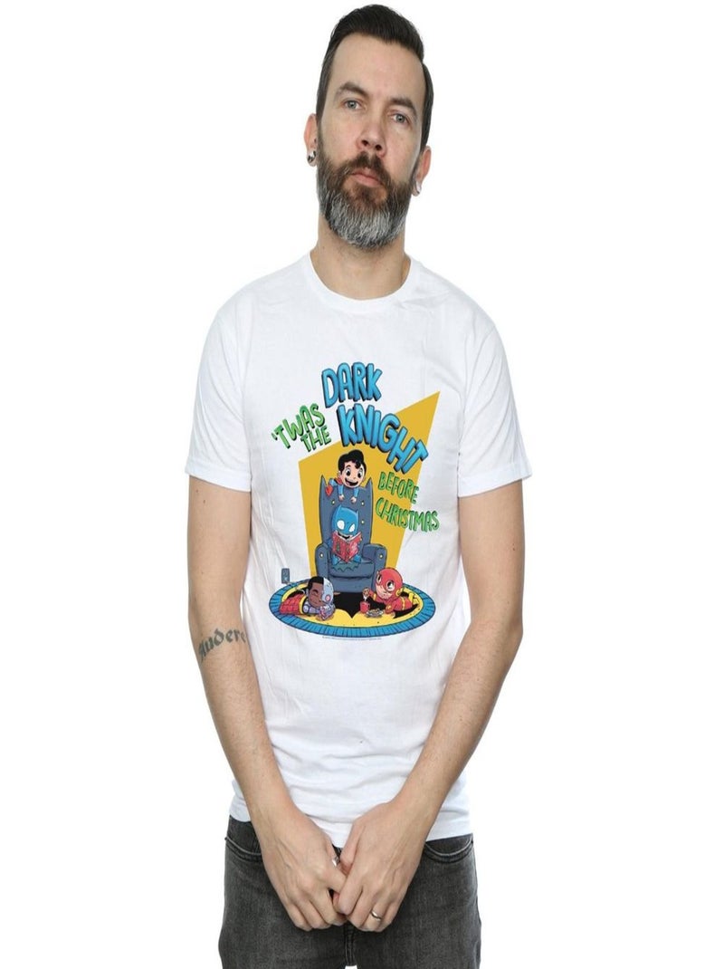DC Comics - T-shirt SUPER FRIENDS DARK KNIGHT BEFORE CHRISTMAS Blanc - Kiabi