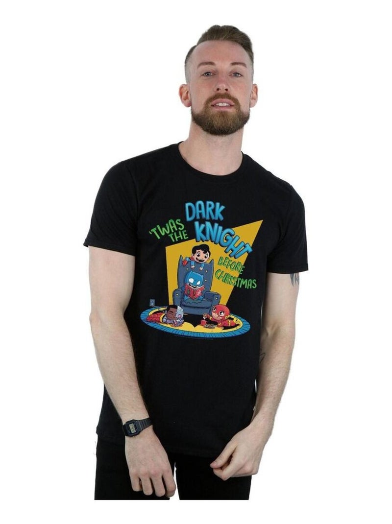 DC Comics - T-shirt SUPER FRIENDS DARK KNIGHT BEFORE CHRISTMAS Noir - Kiabi