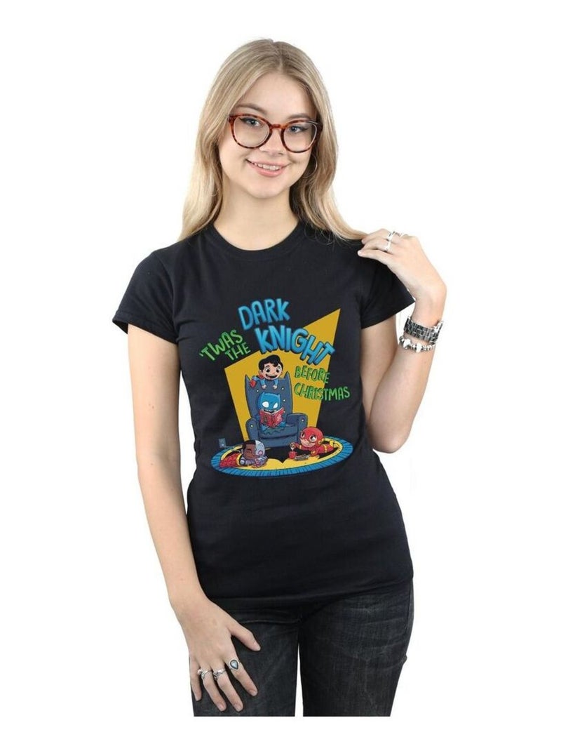 DC Comics - T-shirt SUPER FRIENDS DARK KNIGHT BEFORE CHRISTMAS Noir - Kiabi