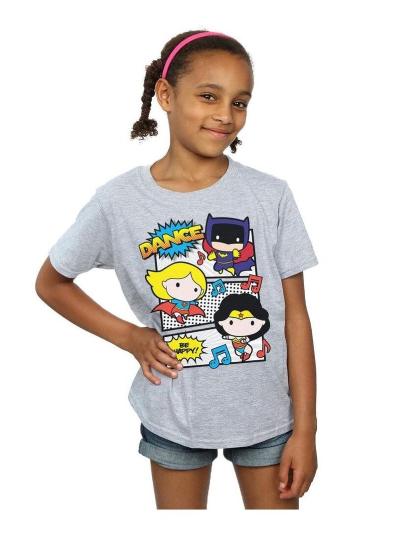 DC Comics - T-shirt SUPER FRIENDS Gris chiné - Kiabi