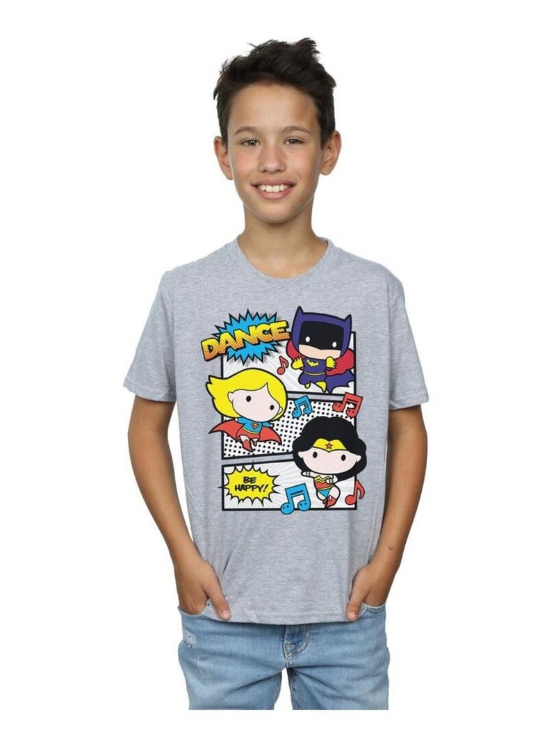 DC Comics - T-shirt SUPER FRIENDS Gris chiné - Kiabi