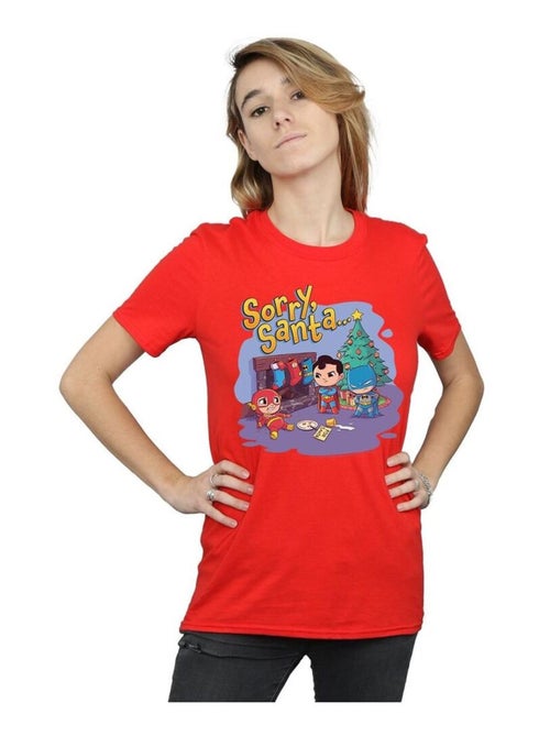 DC Comics - T-shirt SUPER FRIENDS SORRY SANTA - Kiabi