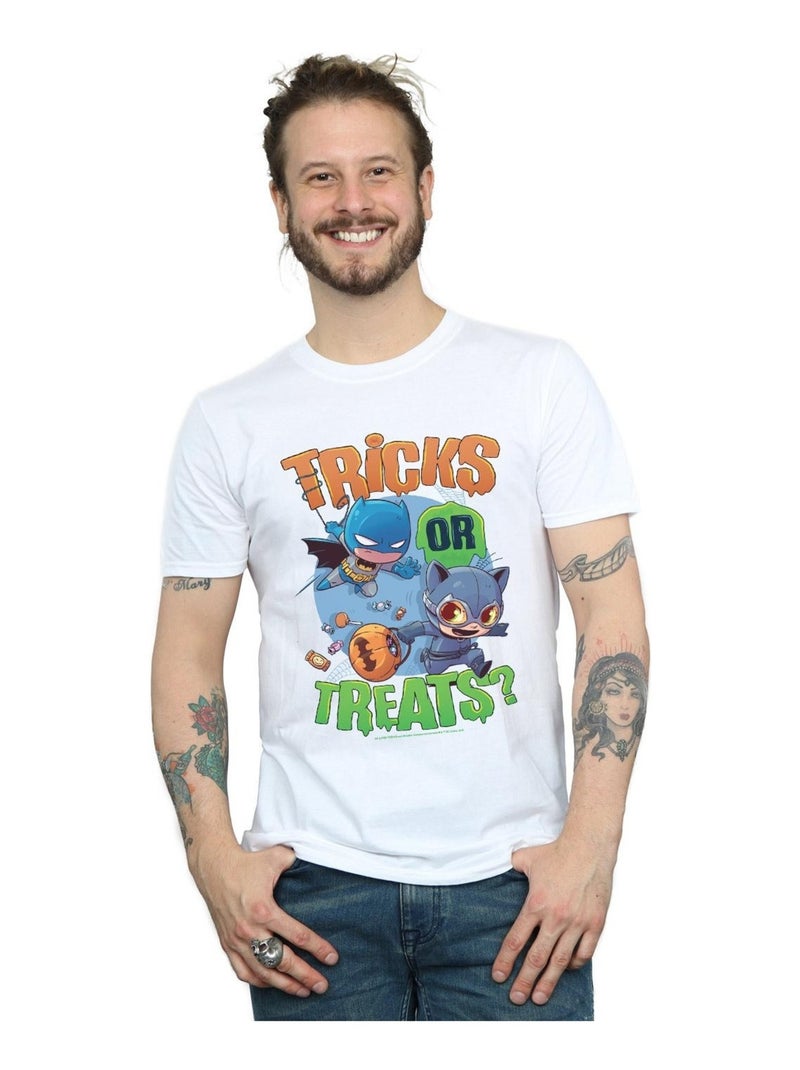 DC Comics - T-shirt SUPER FRIENDS TRICKS OR TREATS Blanc - Kiabi