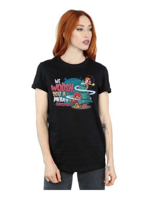 DC Comics - T-shirt SUPER FRIENDS WE WHOOSH YOU A MERRY CHRISTMAS - Kiabi