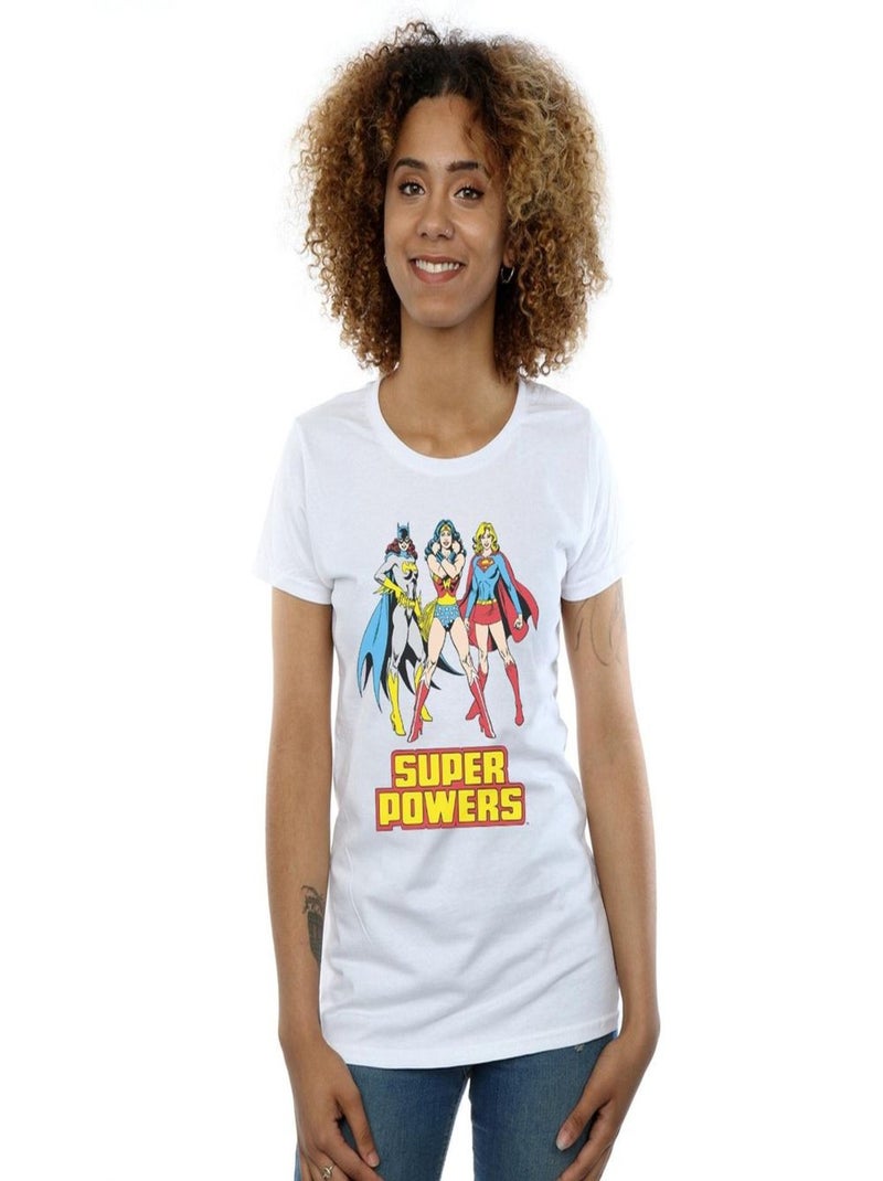 DC Comics - T-shirt SUPER POWER Blanc - Kiabi