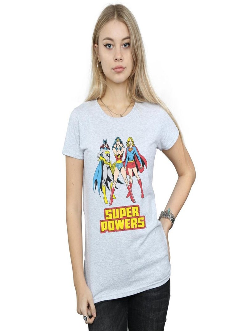 DC Comics - T-shirt SUPER POWER Gris chiné - Kiabi