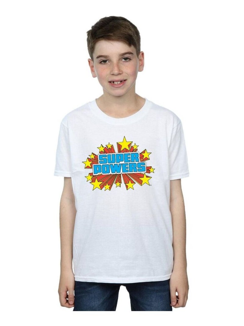 DC Comics - T-shirt SUPER POWERS Blanc - Kiabi
