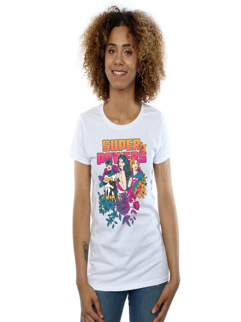 DC Comics - T-shirt SUPER POWERS Blanc - Kiabi