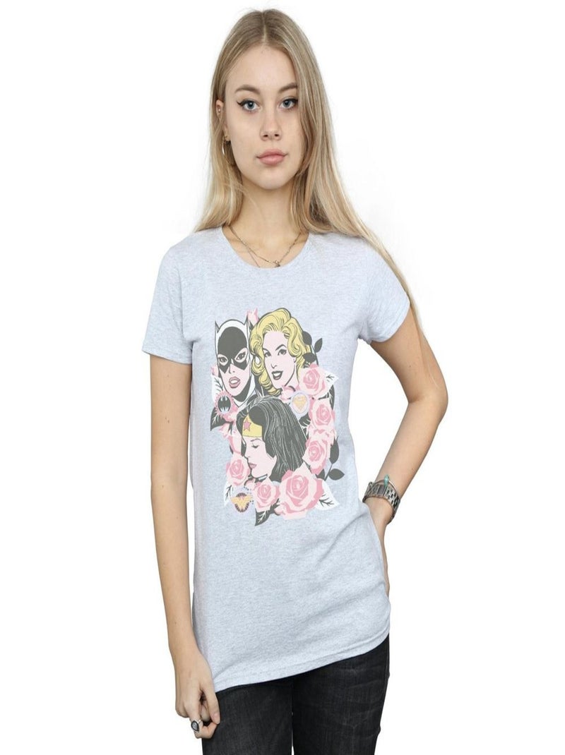 DC Comics - T-shirt SUPER POWERS Gris chiné - Kiabi