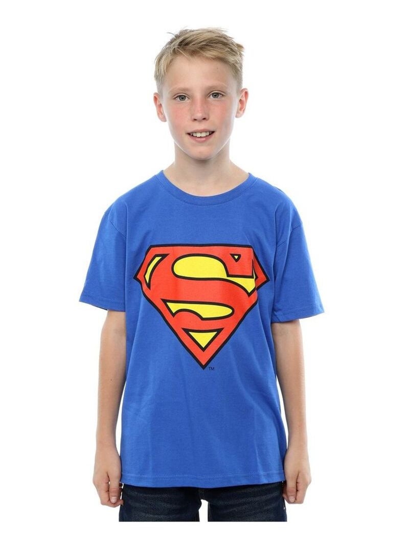 DC Comics - T-shirt SUPERMAN Bleu roi - Kiabi