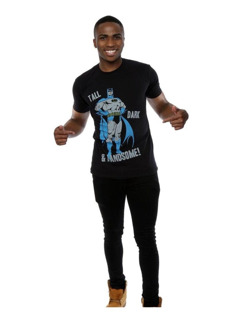 DC Comics - T-shirt TALL DARK AND HANDSOME Noir - Kiabi