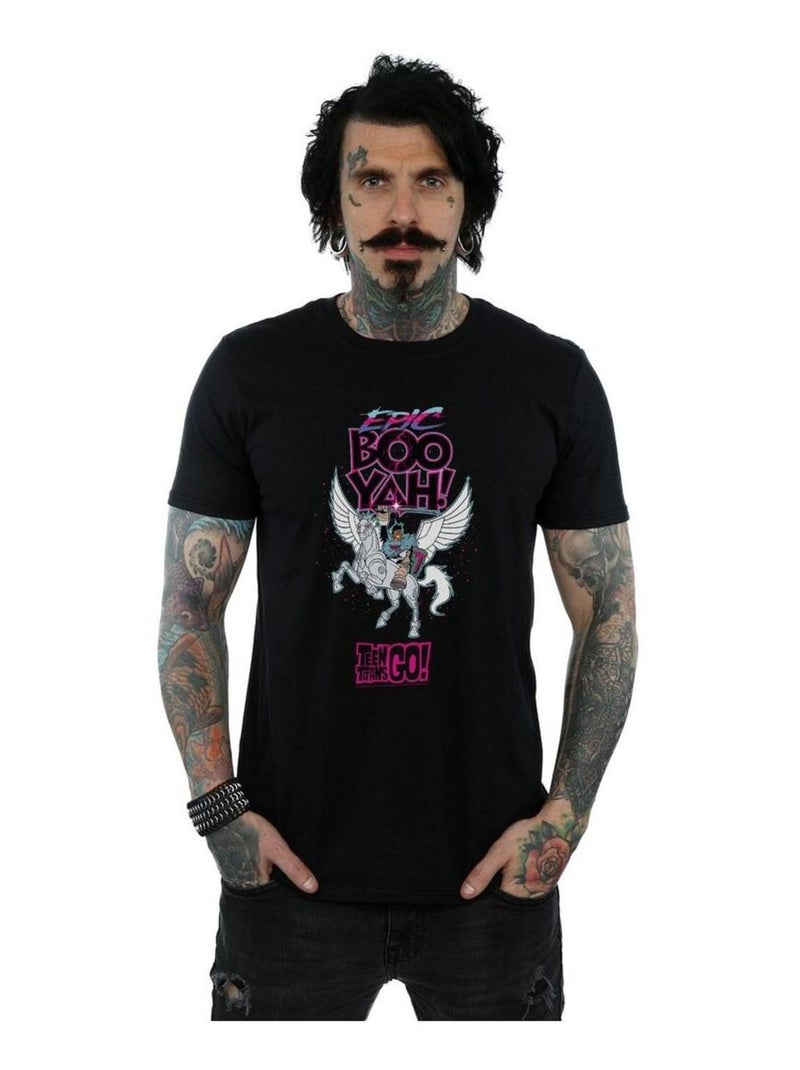 DC Comics - T-shirt TEEN TÇaANS GO EPIC BOO YAH Noir - Kiabi