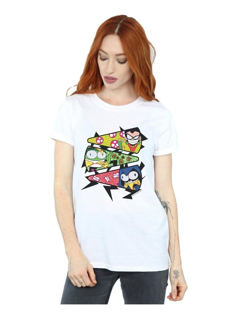DC Comics - T-shirt TEEN TITANS GO Blanc - Kiabi