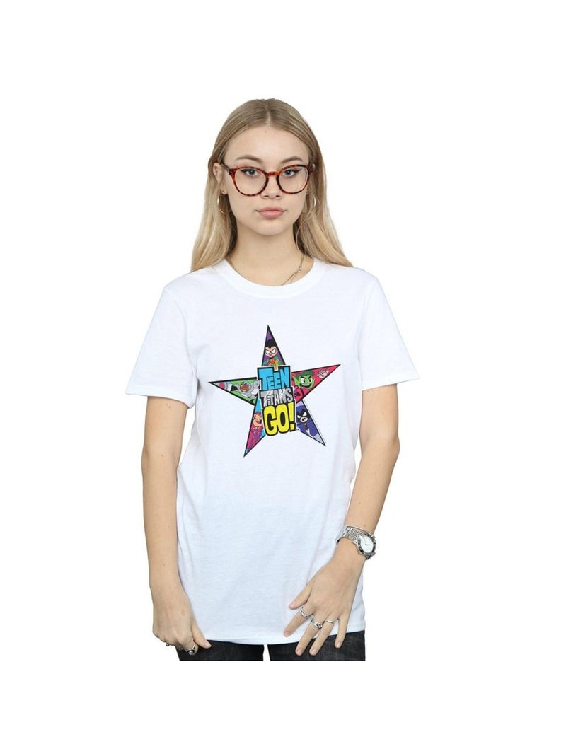 DC Comics - T-shirt TEEN TITANS GO Blanc - Kiabi