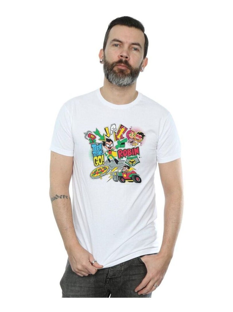 DC Comics - T-shirt TEEN TITANS GO Blanc - Kiabi